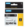 Dymo 1805436 White On Black Original 19mm Vinyl Labels