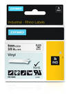 Dymo 18443 Black on White Original 9mm x 5.5m Industrial Vinyl Label Tape Cartri