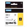 Dymo 18444 Black On White Original 12mm Vinyl Adhesive Tape