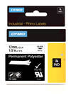 Dymo 18483 Black On White Original 12mm x 5.5m Industrial Permanent Polyester La