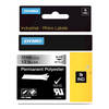 Dymo 18486 Black On Metallic Original 12mm Permanent Polyester Tape Cartridge