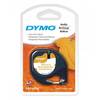 Original Dymo 18769 Black On White 12mm Iron-On Plastic