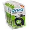 Original Dymo 91200 Black On White 12mm LetraTag Paper Labelling Tape - Pack Of