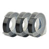 Dymo S0847730 Embossing 9mm White On Black Original Label Tape Roll 3 Pack