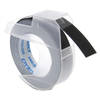 Dymo S0898130 Embossing 9mm White On Black Original Label Tape Roll