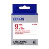 Epson LK-3WRN Red on White 9mm Label Tape Cartridge