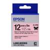 Epson LK-4PBK Black on Pink 12mm Satin Ribbon Tape Cartridge