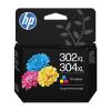 Original HP 302XL / 304XL High Capacity Tri-Colour Ink Cartridge B7RT8AE