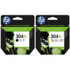 HP 304XL High Capacity Black and Colour Original Ink Cartridges