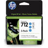 HP 712 Cyan Original Ink Cartridge 3-Pack
