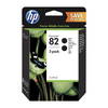 HP 82 High Capacity Black Original Ink Cartridge Twin Pack