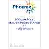 Phoenix 100gsm Matt A4 Inkjet Photo Paper - 100 Sheets