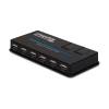 Plugable 10-Port USB 2.0 Hub with 20W Power Adapter and Flip-Up Ports (USB2-HUB1