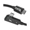 Plugable Thunderbolt Cable with Right Angle Connector 0.8 m 40 Gbit/s 240W Black