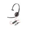 Poly Blackwire 3210 Monaural USB-C Headset and USB-C/A Adapter (8X214A6)