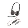 Poly Blackwire 3225 Stereo USB-C Headset with 3.5mm Plug and USB-C/A Adapter (8X