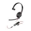 Poly Blackwire 5210 Monaural USB-C Headset with 3.5mm Plug and USB-C/A Adapter