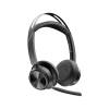 Poly Voyager Focus 2 MTC USB-C-C Headset with USB-C/A Adapter and Charging Stand