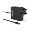 Port USB-C 65W UK Power Supply AC Mobile Tablet Charger Black (900097B-UK)