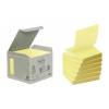 Post-It Recycled Z-Notes 76x76mm 100 Sheets Per Pad PEFC Canary Yellow - 6 Pack