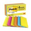 Post-it Notes Rectangle 76 x 127mm Multicolour Pack of 6 (655-TFEN)
