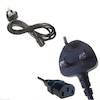 1.8 Metre Meter IEC Mains Power Cable Monitor Pc Kettle Lead Uk 3 Pin Plug Black