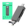 PREVO CR312 Card Reader USB 2.0, USB Type-C and Lightning Connection Card Reader
