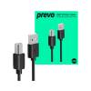 Prevo USB-A Male - USB-B Male Printer Cable 2M Black (USBA-USBB-2M)