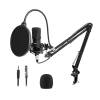 ProSound XLR to 3.5mm Microphone with Boom Arm Kit, Condenser Cardioid Polar Pat