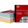 Pukka Raffle & Cloakroom Tickets Numbers 1-1000 (Pack 6) Assorted Colours