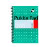 Pukka Pads A5 Notepad 5mm Squared 200 Perforated Pages Green Pack of 3 (JM021SQ)