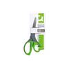 Q-Connect Premium Ergonomic Scissors 210mm Stainless Steel Blades Green/Grey Han