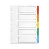 Q-Connect 5-Part Index Blank Tabs -  Multi-Coloured A4 (KF01525)
