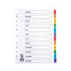 Q-Connect Multi-Punched January-December Reinforced Multi-Colour A4 Index Pre-Pr