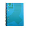 Q-Connect Spiral Bound Polypropylene Notebook 160 Pages A5 Blue (5 Pack) KF10034