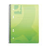 Q-Connect Spiral Bound Polypropylene Notebook 160 Pages A5 Green 5 Pack KF10033