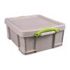 Really Useful 18 Litre Plastic Storage Box with Lid Grey