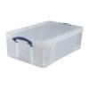 Really Useful 50 Litre Plastic Storage Box with Lid Clear