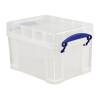 Really Useful 3 Litre Plastic Storage Box With Lid - Clear