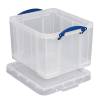 Really Useful 35 Litre Plastic Storage Box With Lid - Clear