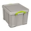 Really Useful 35 Litre Recycled Plastic Storage Box with Lid - Grey