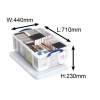 Really Useful Box Clear Storage Box 50 Litres 71cm x 44cm x 23cm