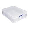Really Useful 70 Litre Plastic Storage Box with Lid - Clear