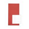 Rhino 8 x 4\" Exercise Book 32 Page Ruled 12mm Feint Lines F12 Red Pack of 10 (V