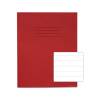 Rhino 8 x 6.5\" Exercise Book 32 Page Feint Ruled 15mm Red Pack of 100 (VEX142-16