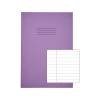 Rhino A4 Exercise Book 32 Page Feint Ruled 8mm With Margin Purple Pack of 100 (V