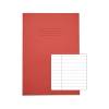 Rhino A4 Exercise Book 32 Page Feint Ruled 8mm With Margin Red Pack of 100 (VDU0
