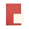 Rhino A4 Special Exercise Book 48 Page F12M Red with Tinted Cream Paper Pack of