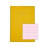 Rhino A4 Special Exercise Book 48 Page F8M Yellow with Tinted Pink Paper Pack of