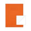 Rhino A5+ Exercise Book Feint Ruled 12mm With Plain Reverse 48 Page Orange Pack